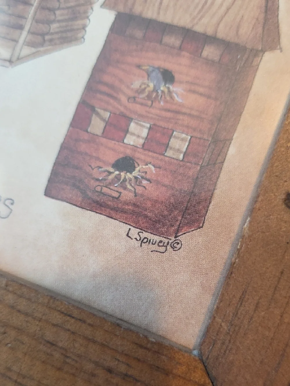 Linda Spivey Rustic Brown Wooden Picture Frame with Birdhouse Art